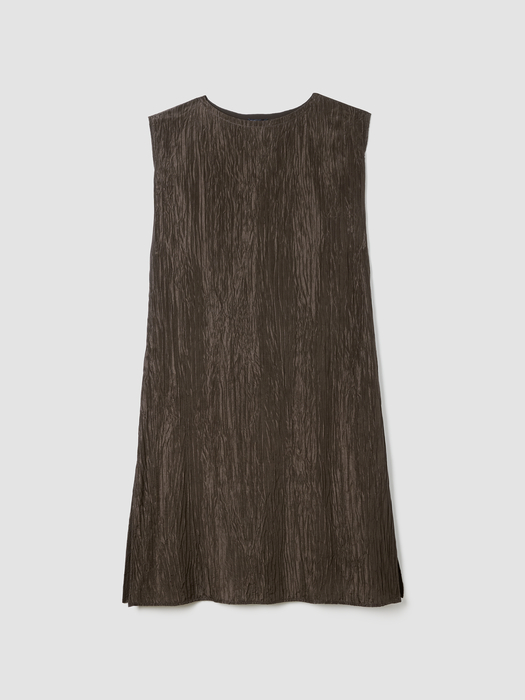 Textured Silk Jacquard Bateau Neck Dress - Eileen Fisher Outlet