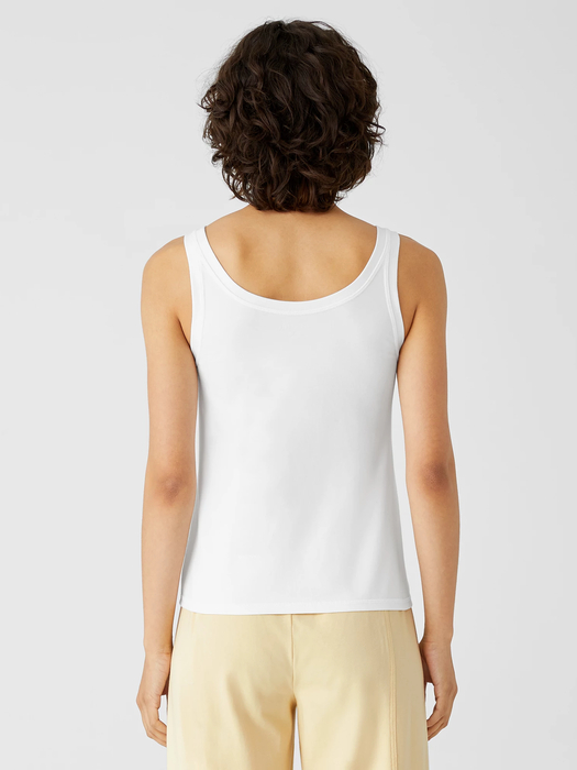 Traceable Cotton Jersey Scoop Neck Tank - Eileen Fisher Outlet