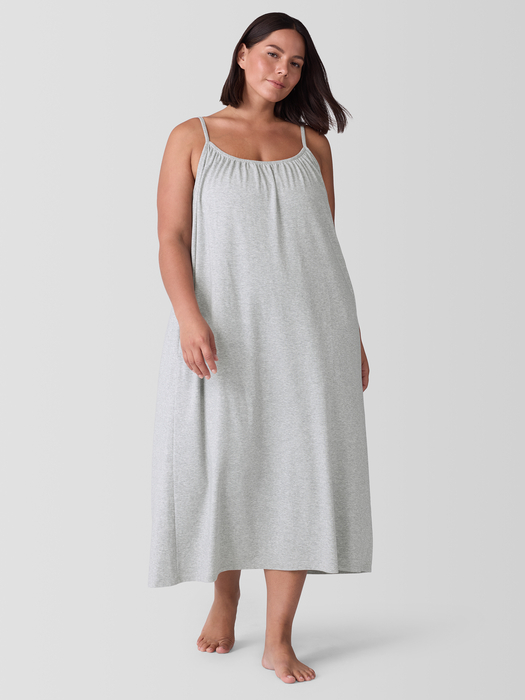 Mélange Organic Cotton Interlock Cami Sleep Dress - Eileen Fisher Outlet