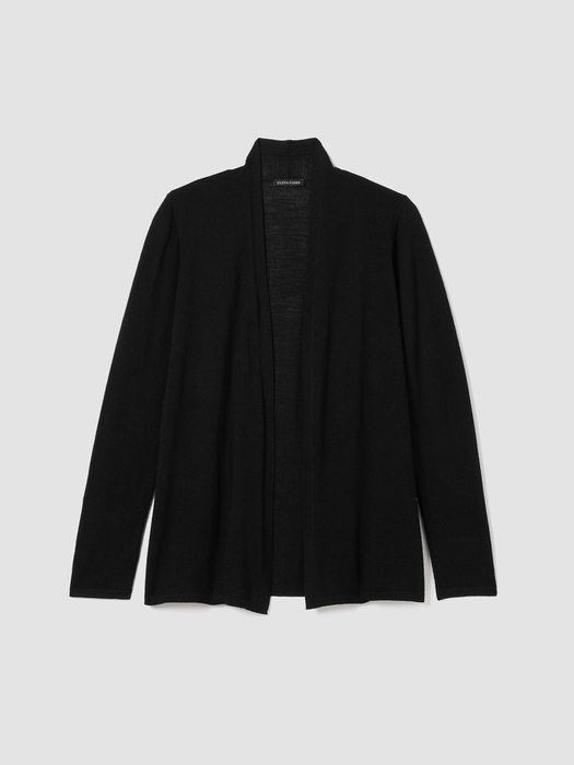 Fine Merino Cardigan in Regenerative Wool - Eileen Fisher Outlet