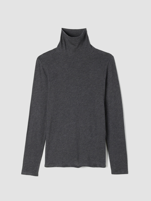 Sheer Knit Turtleneck Top - Eileen Fisher Outlet