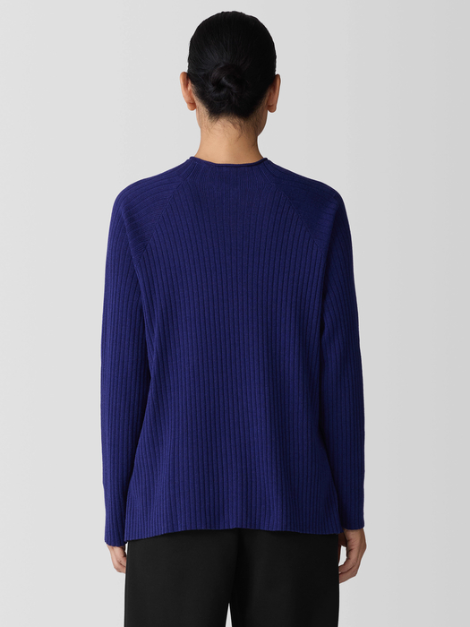 Peruvian Cotton Blend Funnel Neck Top - Eileen Fisher Outlet