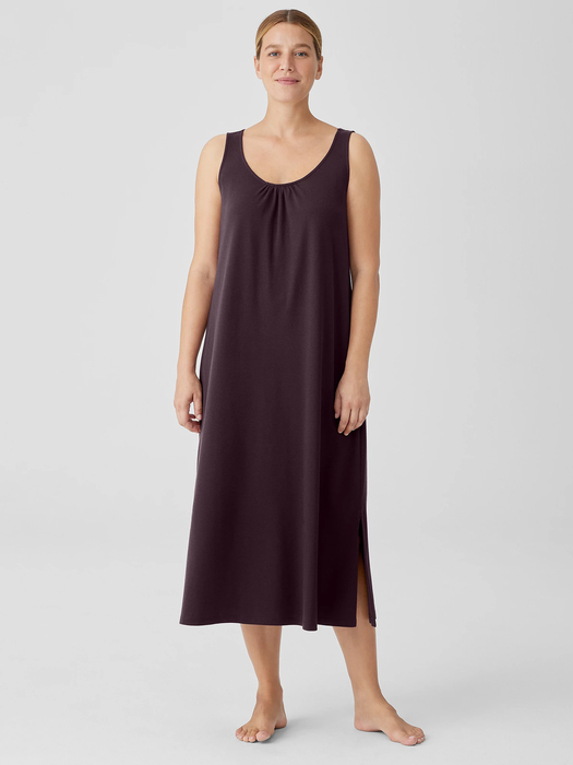 Organic Cotton Interlock Scoop Neck Sleep Dress - Eileen Fisher Outlet