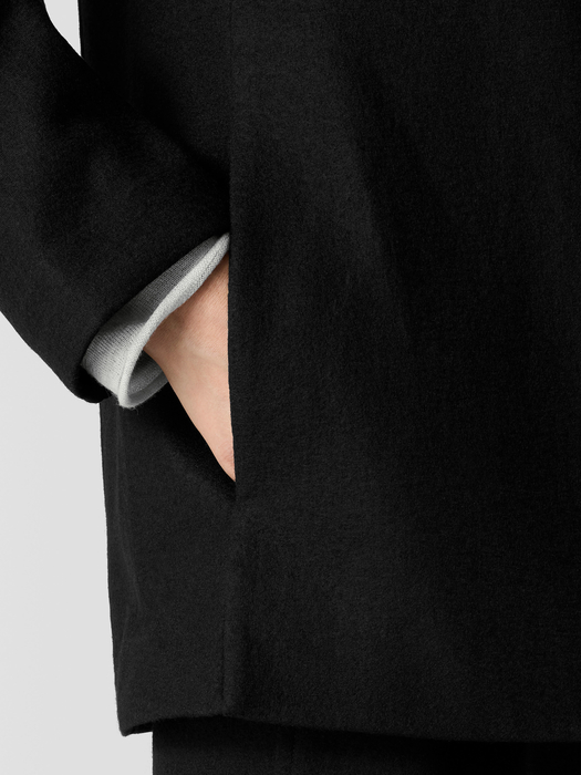 Felted Wool Jersey Blazer in Regenerative Wool - Eileen Fisher Outlet