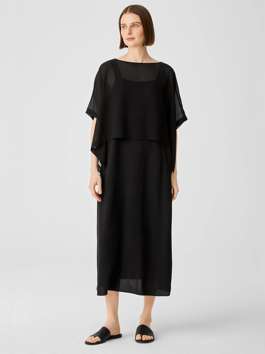Sheer Silk Georgette Poncho - Eileen Fisher Outlet