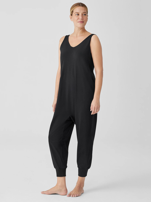 Organic Cotton Interlock Sleep Jumpsuit - Eileen Fisher Outlet