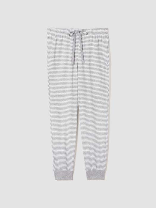 Striped Organic Cotton Interlock Jogger Sleep Pant - Eileen Fisher Outlet
