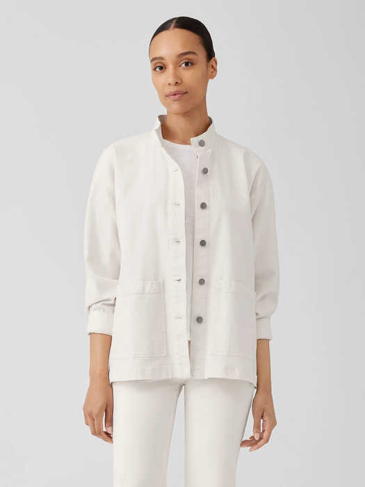 Undyed Organic Cotton Denim Jacket - Eileen Fisher Outlet