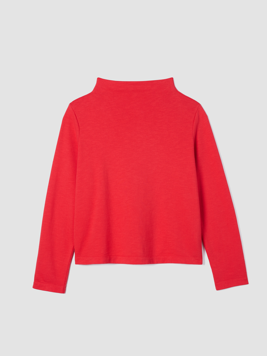 Garment-Dyed Terry Funnel Neck Top - Eileen Fisher Outlet