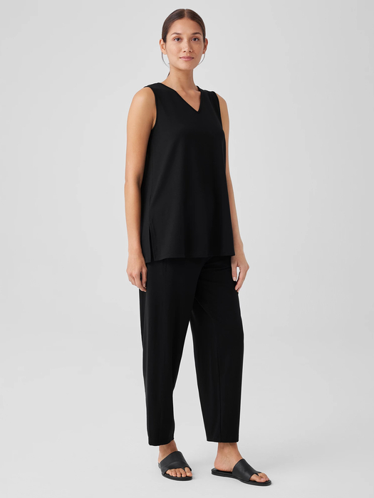 Stretch Jersey Knit V-Neck Tank - Eileen Fisher Outlet