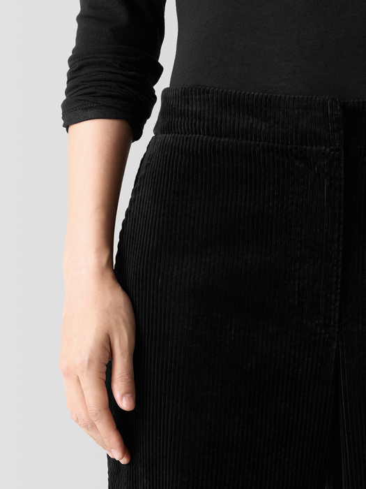 Organic Cotton Corduroy Wide-Leg Pant - Eileen Fisher Outlet