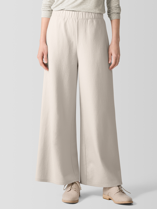Felted Wool Jersey Wide-Leg Pant in Regenerative Wool - Eileen Fisher Outlet