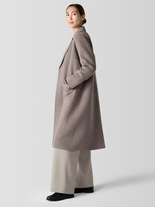 Doubleface Wool Cloud Notch Collar Coat - Eileen Fisher Outlet