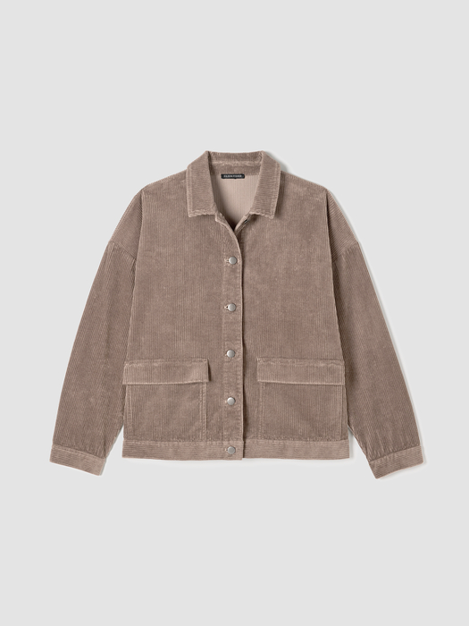 Organic Cotton Corduroy Classic Collar Jacket - Eileen Fisher Outlet