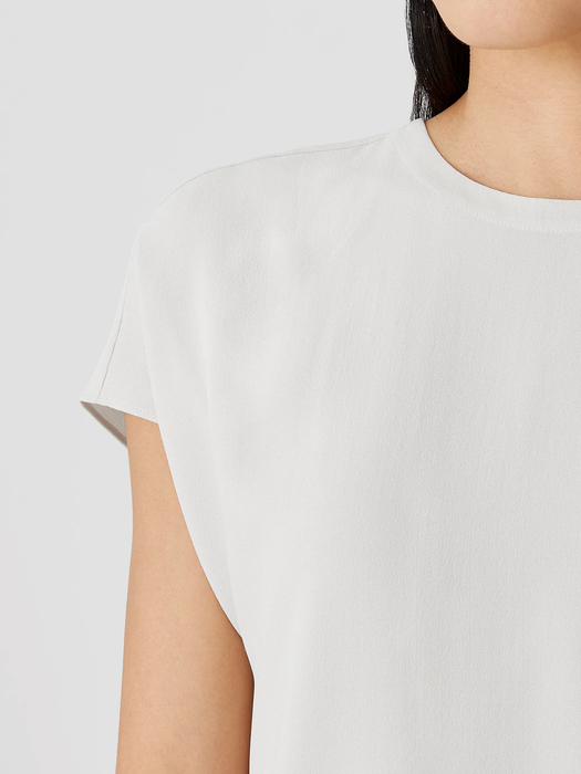 Silk Georgette Crepe Square Top - Eileen Fisher Outlet