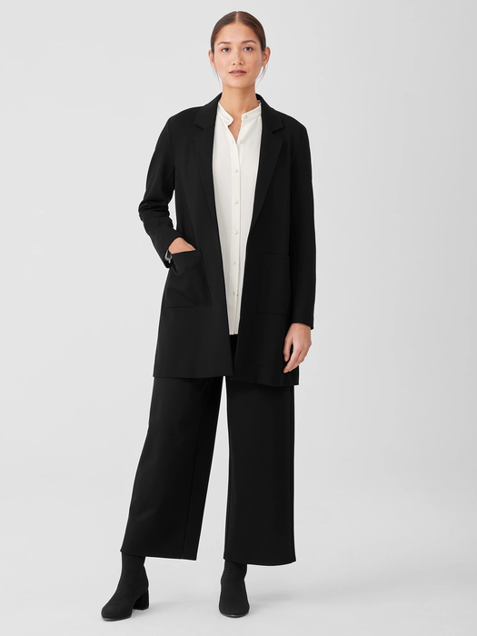 Washable Flex Ponte Long Blazer - Eileen Fisher Outlet