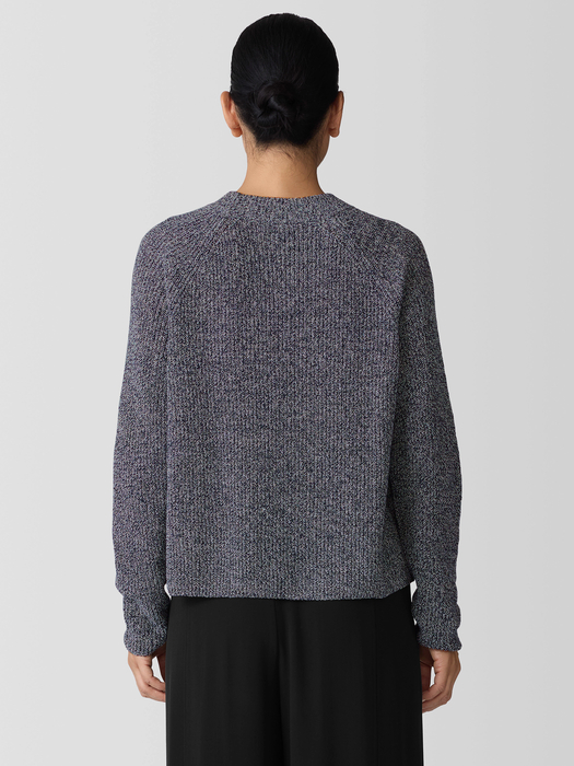 Recycled Cotton Twist Mock Neck Top - Eileen Fisher Outlet