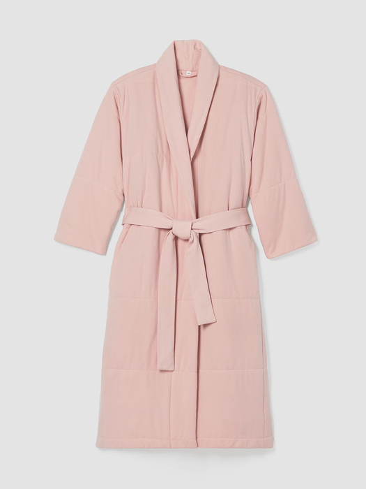 Organic Cotton Cozy Interlock Quilted Robe - Eileen Fisher Outlet