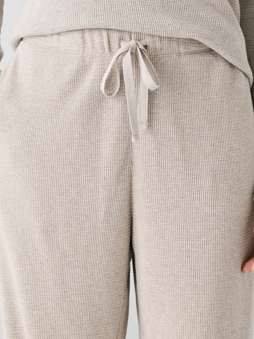 Mélange Organic Cotton Waffle Jogger Sleep Pant - Eileen Fisher Outlet