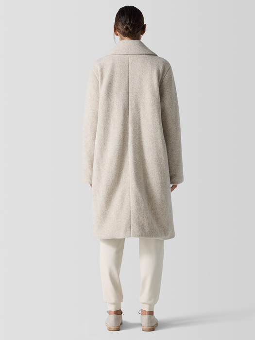 Cozy Recycled Wool Boucle Notch Collar Coat - Eileen Fisher Outlet