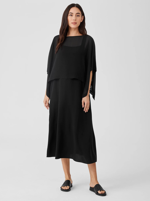 Sheer Silk Georgette Poncho - Eileen Fisher Outlet