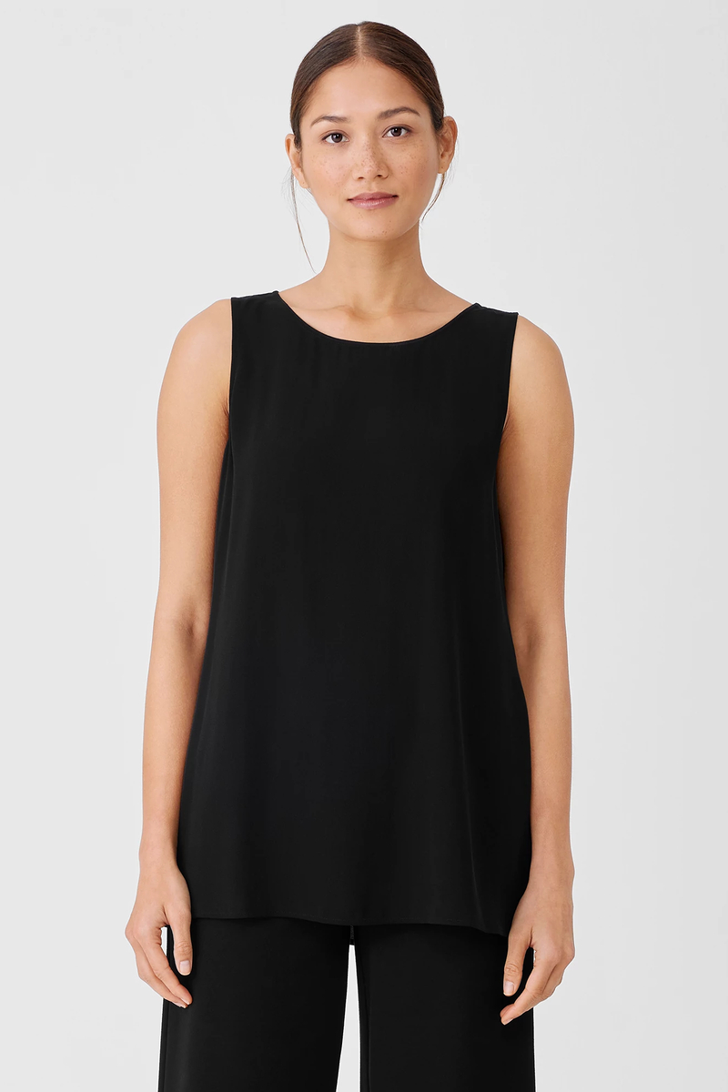 Silk Georgette Crepe Straight Pant - Eileen Fisher Outlet