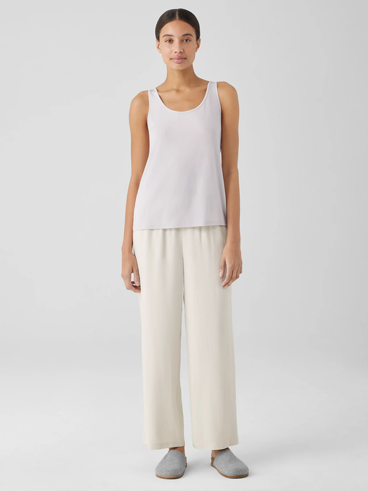 Silk Georgette Crepe Straight Pant - Eileen Fisher Outlet
