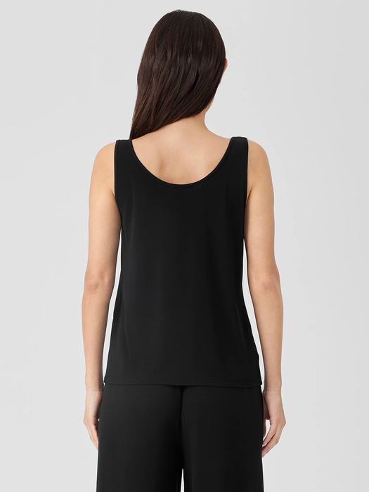Stretch Silk Jersey Scoop Neck Tank - Eileen Fisher Outlet