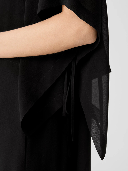 Sheer Silk Georgette Poncho - Eileen Fisher Outlet