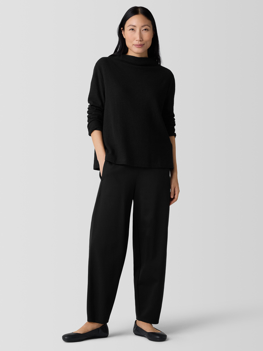 Organic Cotton Jacquard Funnel Neck Top - Eileen Fisher Outlet