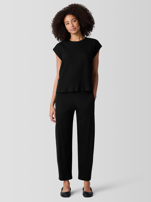 Textured Stretch Rib Lantern Pant - Eileen Fisher Outlet