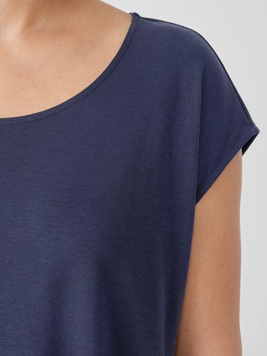 Organic Cotton Interlock Scoop Neck Sleep Tee - Eileen Fisher Outlet