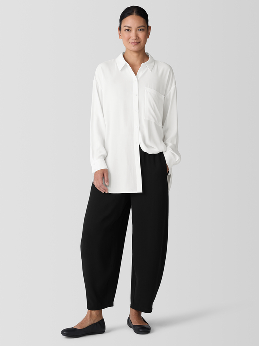 Silk Georgette Crepe Lantern Pant - Eileen Fisher Outlet