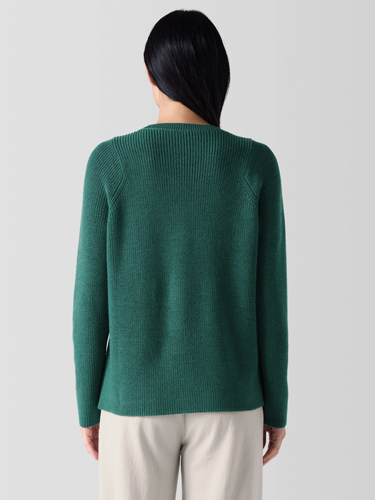 Merino Crew Neck Top in Regenerative Wool - Eileen Fisher Outlet