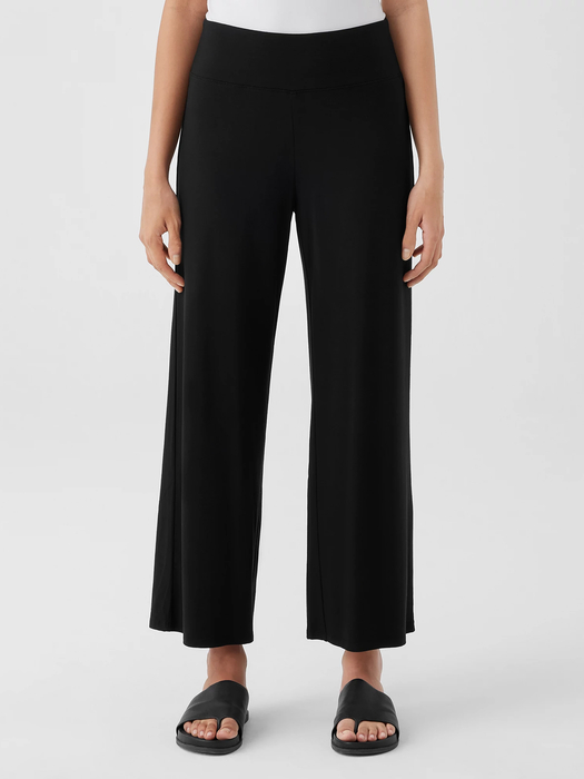 Stretch Jersey Knit Wide-Leg Pant - Eileen Fisher Outlet