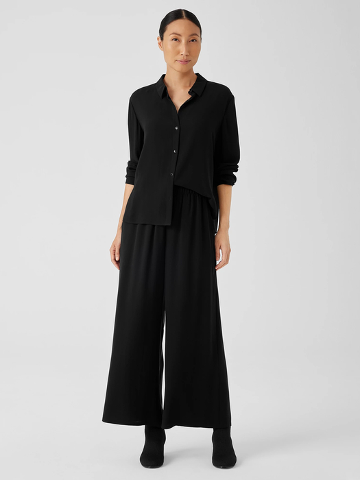Silk Georgette Crepe Wide-Leg Pant - Eileen Fisher Outlet