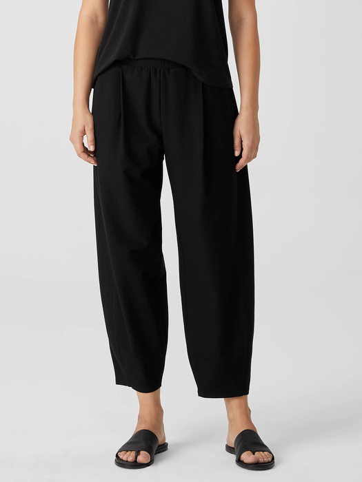 Washable Stretch Crepe Pleated Lantern Pant - Eileen Fisher Outlet