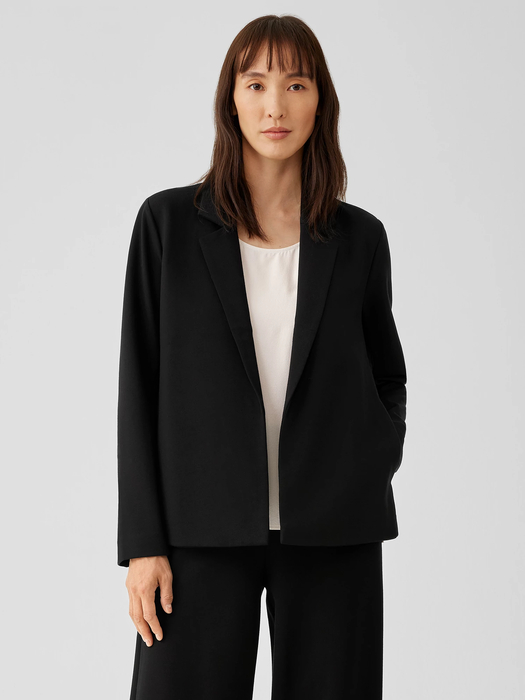 Washable Flex Ponte Notch Collar Blazer - Eileen Fisher Outlet