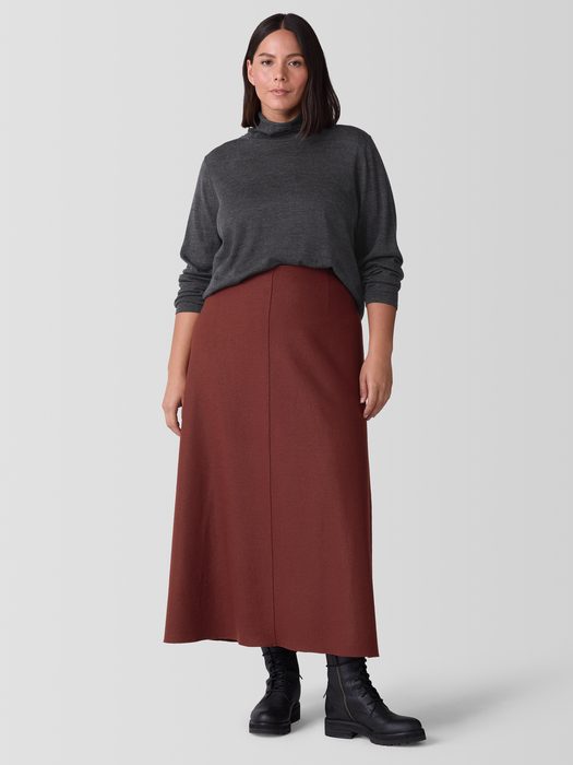 Felted Wool Jersey A-Line Skirt in Regenerative Wool - Eileen Fisher Outlet