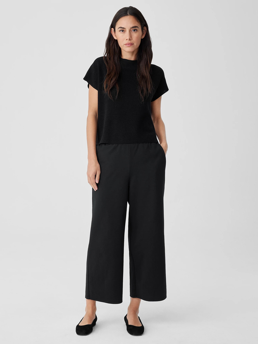 Cotton Blend Ponte Wide-Leg Pant - Eileen Fisher Outlet