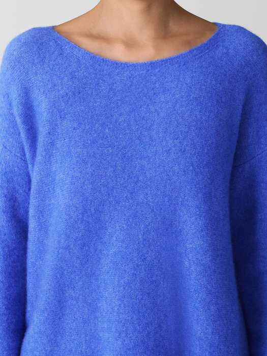 Cashmere Silk Bliss Bateau Neck Top - Eileen Fisher Outlet