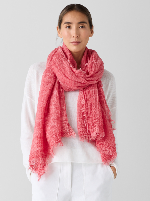 Textured Maltinto Wool Gauze Scarf - Eileen Fisher Outlet