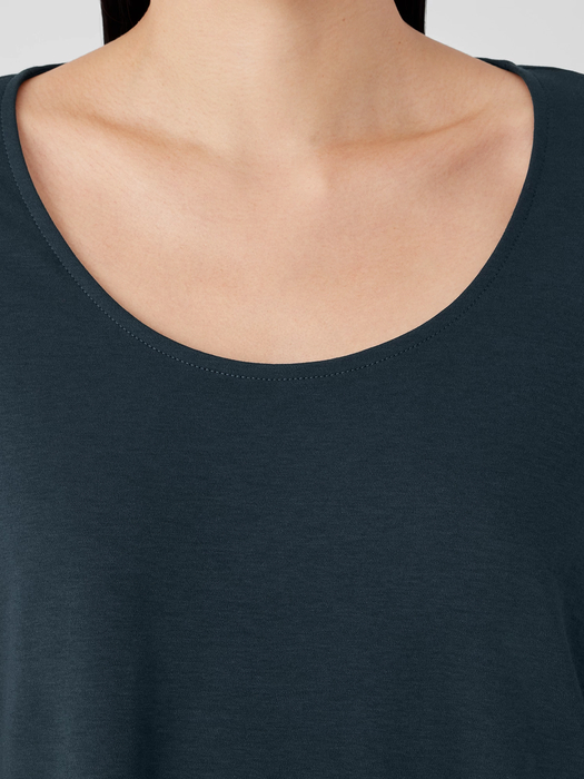 Organic Cotton Interlock U-Neck Sleep Top - Eileen Fisher Outlet