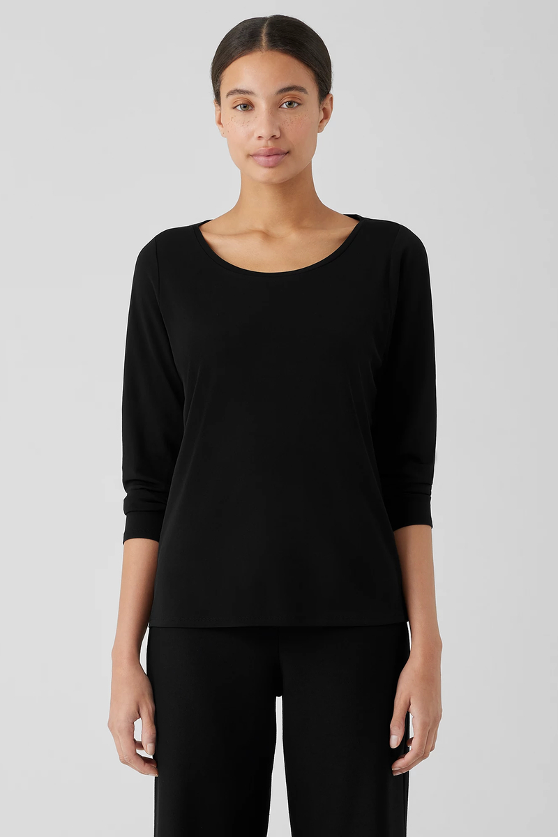 Silk Georgette Crepe Wide-Leg Pant - Eileen Fisher Outlet