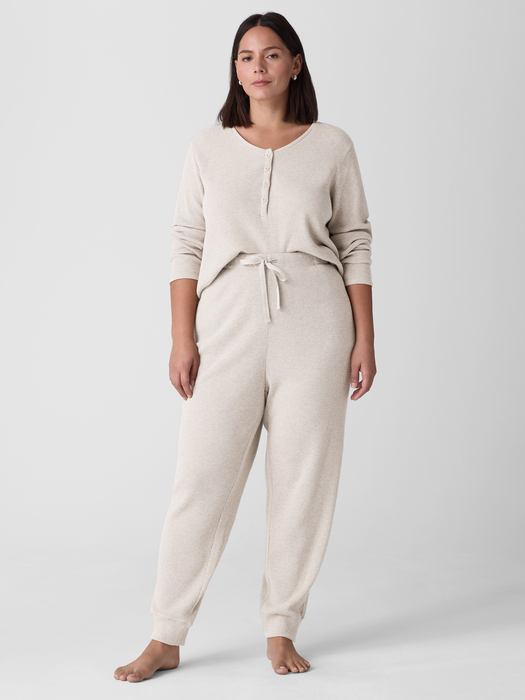 Mélange Organic Cotton Waffle Jogger Sleep Pant - Eileen Fisher Outlet