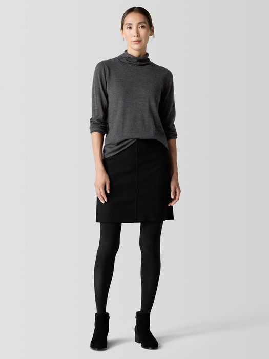 Felted Wool Jersey Mini Skirt in Regenerative Wool - Eileen Fisher Outlet
