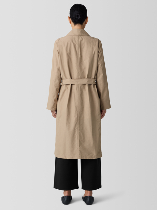 Light Cotton Nylon Trench Coat - Eileen Fisher Outlet