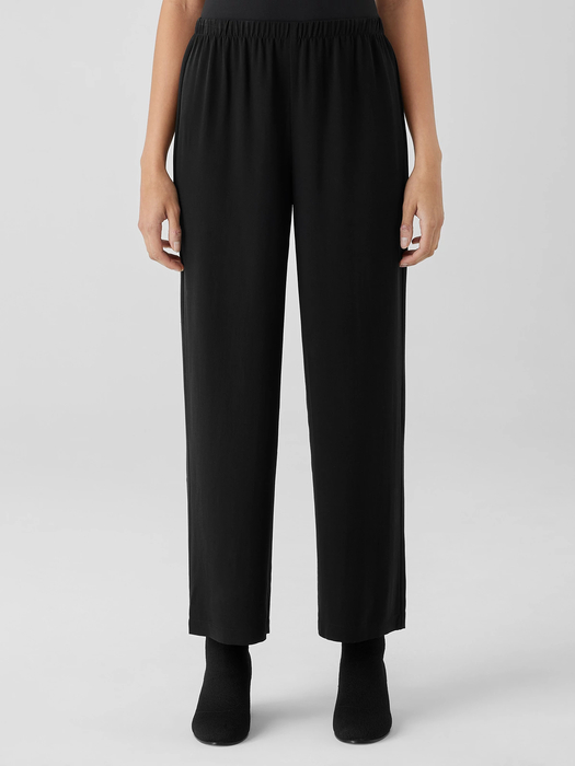 Silk Georgette Crepe Straight Pant - Eileen Fisher Outlet