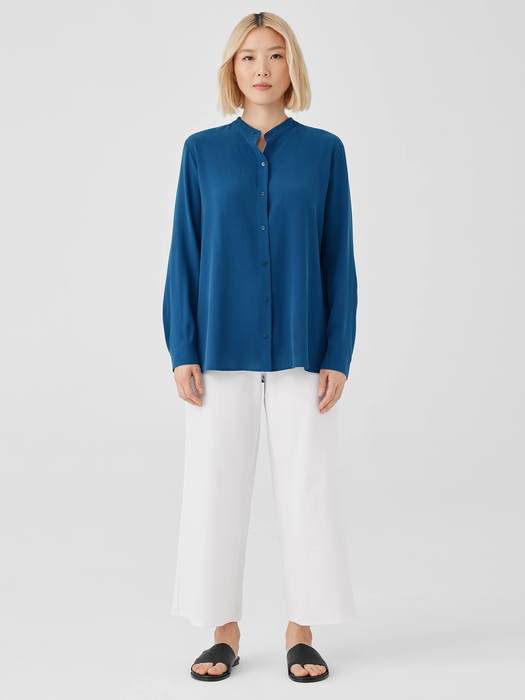 Washable Stretch Crepe Wide-Leg Pant - Eileen Fisher Outlet