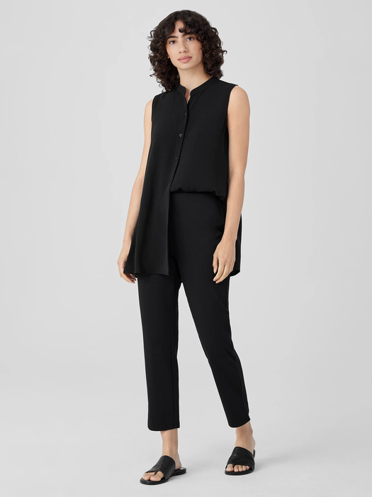 Cotton Blend Ponte Pant with Slits - Eileen Fisher Outlet